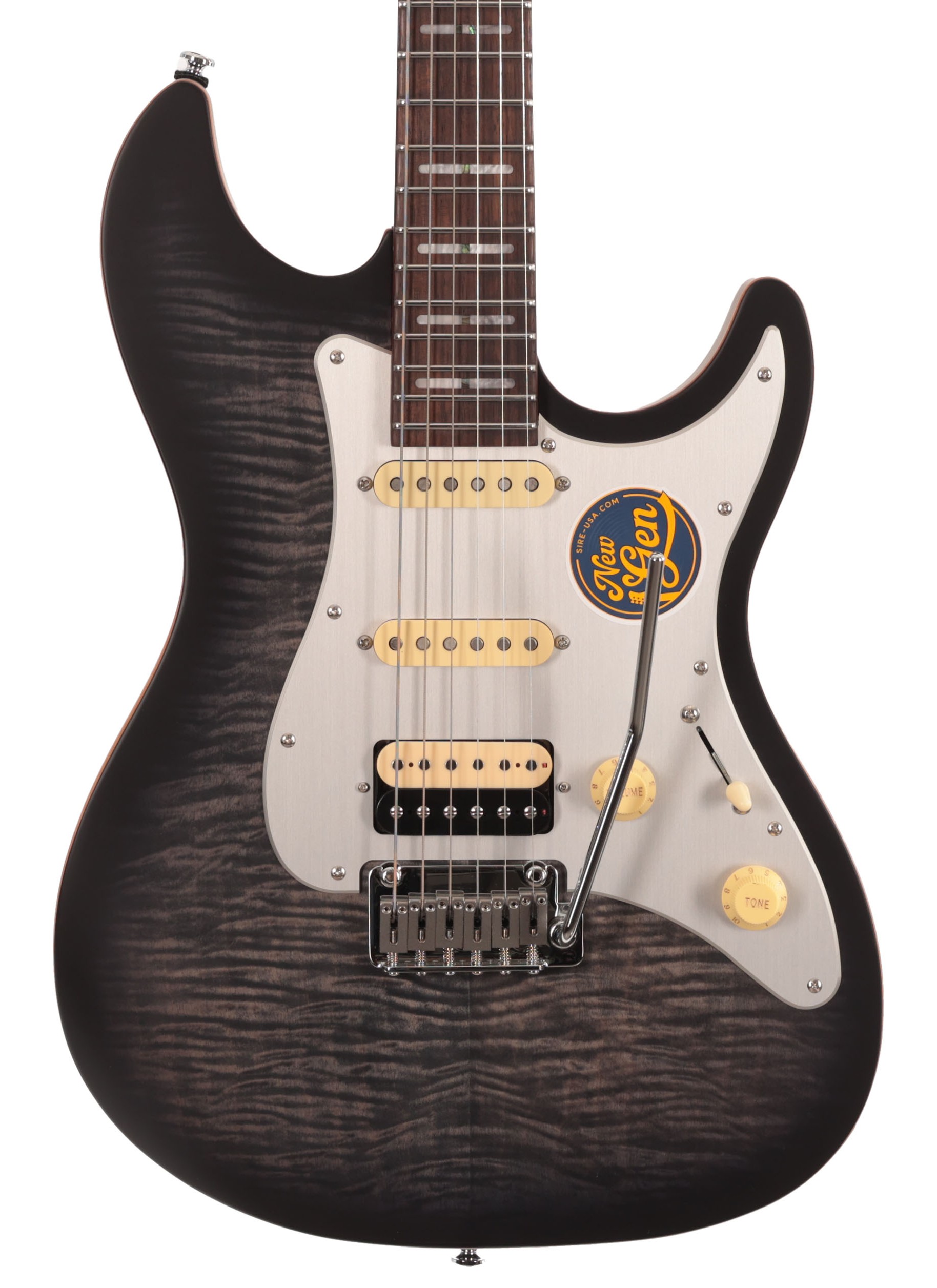 Sire Larry Carlton S7 FM Electric Guitar in Transparent Black